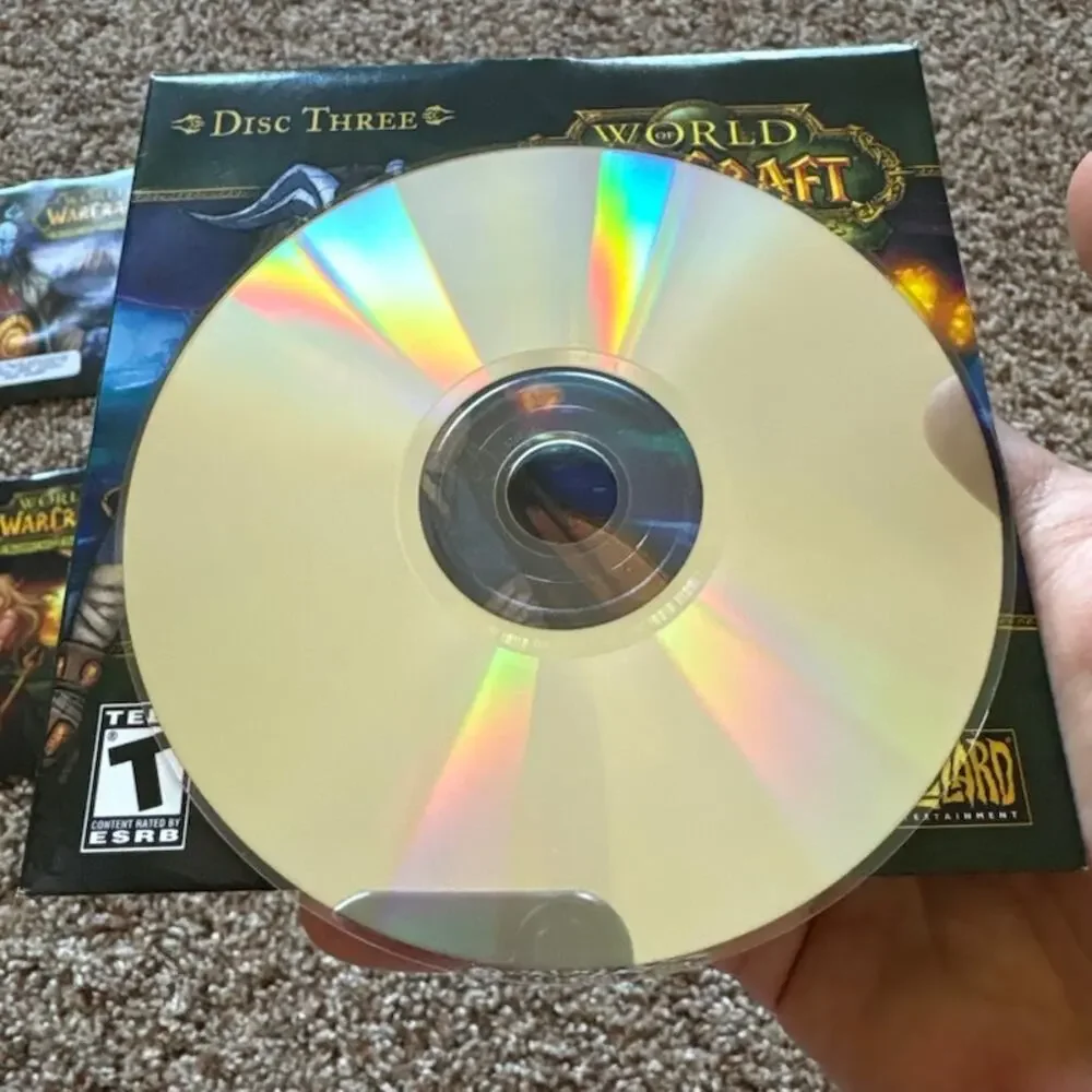 World of Warcraft: Computer Game Lot Original 2004 & The Burning Crusade 2007 PC
